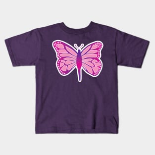 Purple Butterfly Kids T-Shirt